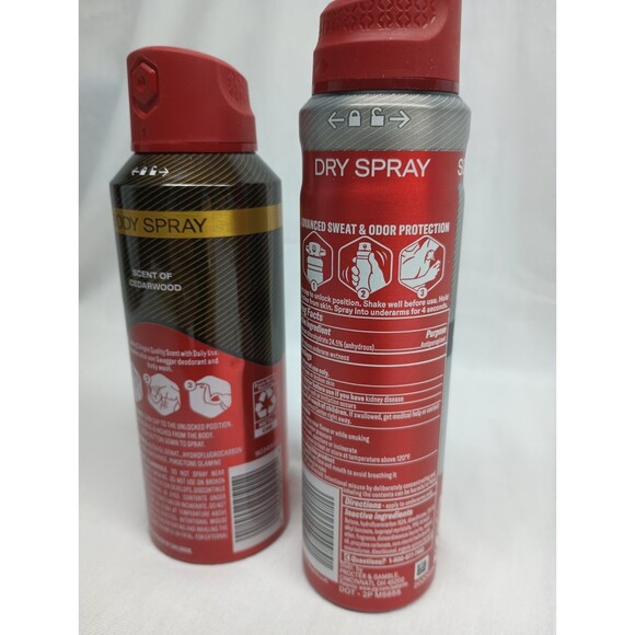 Lot Of 2 Old Spice Swagger Antiperspirant & Body Spray 5.1 & 4.3 Oz Whole Body - Picture 3 of 5